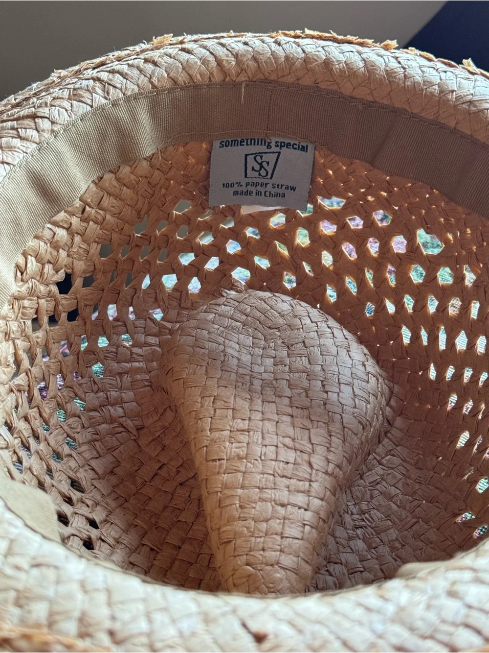 Unisex Something Special Natural Straw Fedora with Brown Band
